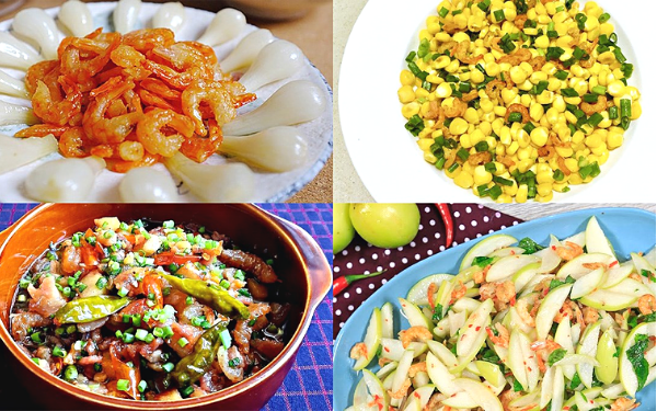 Tôm khô nõn nấu canh